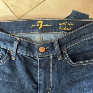 7 For All Mankind Dark Blue Bootcut Jeans